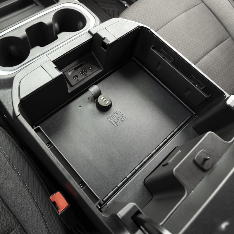 GMC Sierra 2500HD Console Safe - Tuffy Products - W/ Combo Lock, Flow-Thru Console - Black - `20-`24